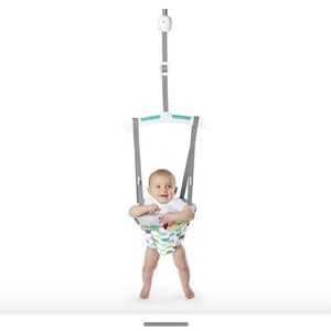 Baby Doorway Jumper with Gray Straps